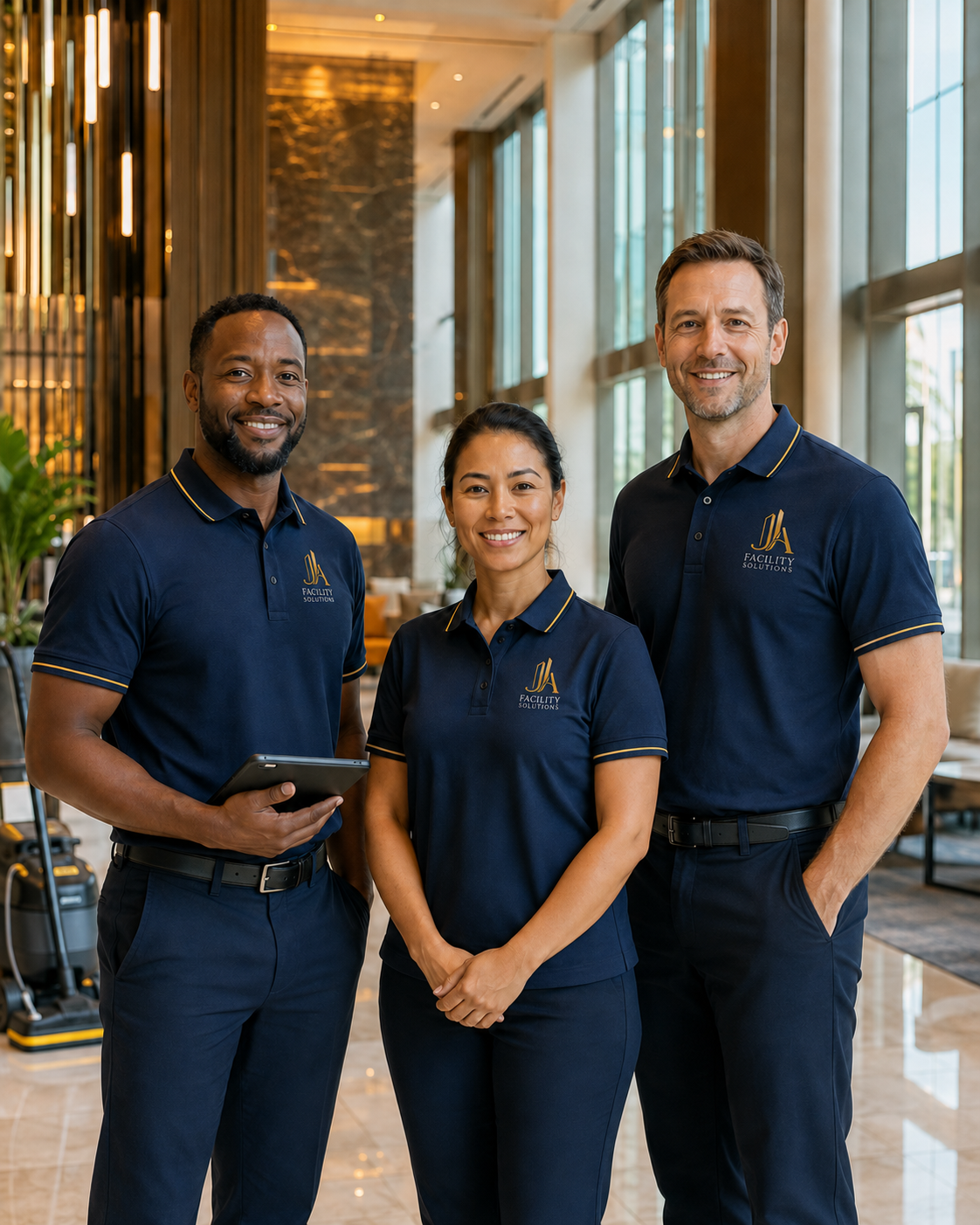 JA Facility Solutions professional cleaning team